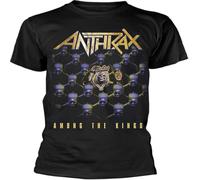 ERSAN Anthrax Among The Kings Black T Shirt Damen Kurzarm(X-Large)