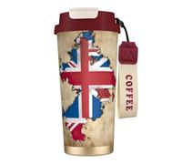 ERSDWRE Abstract Georgian Flag Map02 Print Insulated Coffee Tumbler Travel Mug with Straw Vacuum Coffee Cups Water Bottle for Office