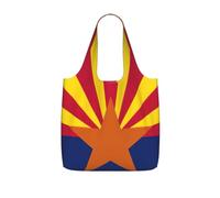 ERSDWRE Arizona Flag Print Grocery Bags Storage Bag Handbags | Reusable Grocery Bags Foldable Polyester Tote Lightweight Washable Large Tote Bag For Daily Shopping