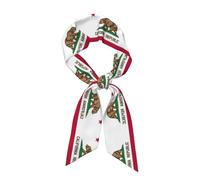 ERSDWRE California State Flag Print Satin Head Scarf For Women Purse Bag Scarfs Neck Scarf For Women Satin Headdress
