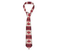 ERSDWRE Canada Flag Print Elegant Men'S Necktie Silk Neckties Tie Versatile Occasions-Perfect For Business Weddings