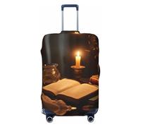 ERSDWRE Candlelight Night Reading Print Luggage Cover Elastic Suitcase Covers Luggage Protector Fits 18-32 Inch Travel Accessories