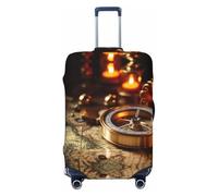 ERSDWRE Compass Map Nautical Print Luggage Cover Elastic Suitcase Covers Luggage Protector Fits 18-32 Inch Travel Accessories