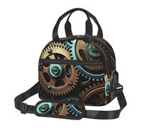 ERSDWRE Cool Steampunk Gears Print Reusable Lunch Box for Women Insulated Lunch Bag Adult Tote Bag,for Office Picnic Travel