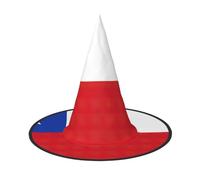 ERSDWRE Flag Of Chile Print Witch Hat Wizard Hat Cosplay Accessories For Halloween Christmas Carnivals Masquerade