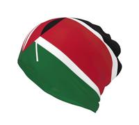 ERSDWRE Flag of Kenya Print Stretch Skull Caps Multifunction Skull Cap Beanie Hat for Sports Cycling Winter Outdoor Black