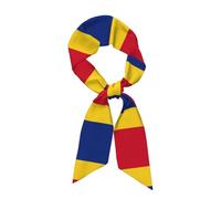 ERSDWRE Flag Of Romania Print Satin Head Scarf For Women Purse Bag Scarfs Neck Scarf For Women Satin Headdress