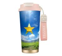 ERSDWRE Flag of Venezuela Print Insulated Coffee Tumbler Travel Mug with Straw Vacuum Coffee Cups Water Bottle for Office