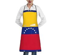 ERSDWRE Flag Of Venezuela Print Kitchen Cooking Aprons Bib Aprons With Pockets Unisex Chef Apron Baking Bbq Gardening