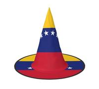 ERSDWRE Flag Of Venezuela Print Witch Hat Wizard Hat Cosplay Accessories For Halloween Christmas Carnivals Masquerade