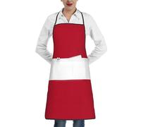 ERSDWRE Georgia Flag Print Kitchen Cooking Aprons Bib Aprons With Pockets Unisex Chef Apron Baking Bbq Gardening