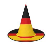 ERSDWRE German Flag Print Witch Hat Wizard Hat Cosplay Accessories For Halloween Christmas Carnivals Masquerade