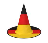 ERSDWRE German Flag Print Witch Hat Wizard Hat Cosplay Accessories For Halloween Christmas Carnivals Masquerade