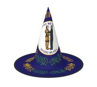 ERSDWRE Kentucky State Flag Print Witch Hat Wizard Hat Cosplay Accessories For Halloween Christmas Carnivals Masquerade