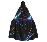 ERSDWRE Laser Light Print Halloween Hooded Cloak For Men Women Hooded Cape Robe For Medieval Cloak Costumes Cosplay