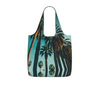 ERSDWRE Los Angeles Palm Trees Print Grocery Bags Storage Bag Handbags | Reusable Grocery Bags Foldable Polyester Tote Lightweight Washable Large Tote Bag For Daily Shopping