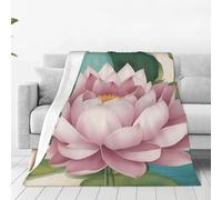 ERSDWRE Lotuses Flower Namaste Print Thick Blanket Warm Cozy Bed Blanket Soft Flannel Blanket For Bed Sofa Camping Travel