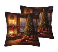 ERSDWRE Merry Christmas Print Decor Pillowcase Throw Pillow Cover Couch Pillow Covers Cushion Cover For Home Sofa Bed