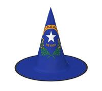 ERSDWRE Nevada State Flag Print Witch Hat Wizard Hat Cosplay Accessories For Halloween Christmas Carnivals Masquerade