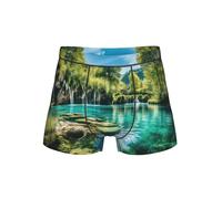 ERSDWRE Plitvice Lakes National Park Print Comfortable Underwear For Men Novelty Men'S Boxer Briefs Breathable Boxers Briefs Black