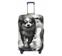 ERSDWRE Raining Cat Dog Print Luggage Cover Elastic Suitcase Covers Luggage Protector Fits 18-32 Inch Travel Accessories