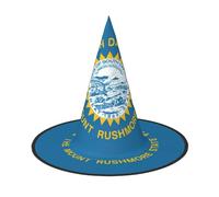 ERSDWRE South Dakota Flag Print Witch Hat Wizard Hat Cosplay Accessories For Halloween Christmas Carnivals Masquerade