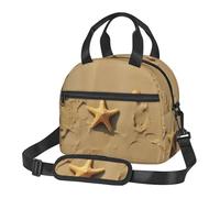 ERSDWRE Starfish On The Beach Print Reusable Lunch Box for Women Insulated Lunch Bag Adult Tote Bag,for Office Picnic Travel
