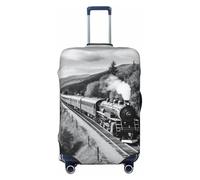 ERSDWRE Steam Locomotive Train Print Luggage Cover Elastic Suitcase Covers Luggage Protector Fits 18-32 Inch Travel Accessories
