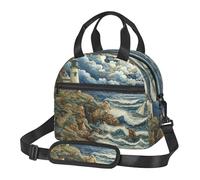 ERSDWRE The Seaside Lighthouse Print Reusable Lunch Box for Women Insulated Lunch Bag Adult Tote Bag,for Office Picnic Travel