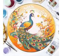 ERSENNQW Beautiful Peacock Cloisonne Painting DIY Art Craft Kit of Adult Perfect for Artistic Home Decor and Unique Gifts Diameter 11.8 in