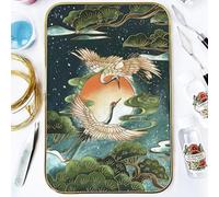 ERSENNQW Cloisonne Pine Crane Longevity Picture red-Crowned Crane Filigree DIY Art kit Craft Set Perfect Art Home Decoration and Unique Adult Gift 11.2 * 8.2 Inch