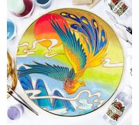 ERSENNQW Phoenix Cloisonne DIY Art Kit for Adults - Complete Vibrant Chinese Painting Craft Set with Metal Wires, Elegant Home Wall Decor, Unique Cultural Gift Idea 9.8 in