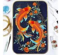 ERSENNQW Pisces Entwined Flower Cloisonne DIY Kit - Create a Majestic and Mysterious Phoenix Artwork Cloisonne DIY Art Kit Art Home Decor and Unique Adult Gift 11.2 * 8.2 Inch