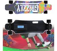 ErShangMao 2025 Electric Skateboard - Pro Longboard,25km (15.6mph),8km (9.4 Mi) Range,4-Speed Control,W/4400mah Battery,90kg (200lb) Capacity | Portable Cruise Skateboard TypeC