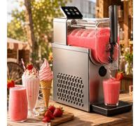 ErShangMao 2026 Slushie Maker Machine, 215w Slushy Maker With 2.3l Tank For 8 To 10 Servings, 4 Modes, Self-Cleaning, Stainless Steel Body,Soft Serve Ice Cream Machine For Cafes,Cold Drink Shop