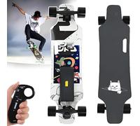 ErShangMao Unleash Urban Electric Skateboard - 350w E-Longboard W/Remote,25km/H, 15km Range, Master 15% Hills,Vibration-Free Ride,5kg Lightweight Design,90kg(200lb) Capacity TypeB