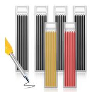 Ershyi 36Pcs Pencil Refill, Compatible with Tracer/Pica Pencil, 2.8mm Break Resistant 3-Color Waterproof Carpenters Pencil Lead Refills, Professional Deep Hole Marker for Woodworking & Construction