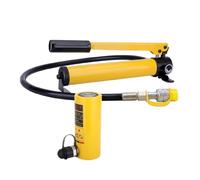 ERSINIAN 4in/100mm Stroke With CP-700 Hand Pump, 30T Hydraulic Cylinder Jack Long,Automatic Retracting Jack For Ships,Bridges,Construction(10T jack+CP-180 hand pump)