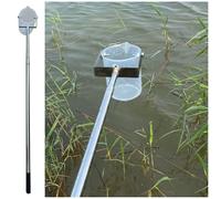 ERSINIAN Fixed Swing Sampler for Water Sampling, Telescoping Stainless Steel Pole & Plastic Beaker, Adjustable 4.7-19.6ft Length, 500ml, Ideal for Lake or River Water Collection