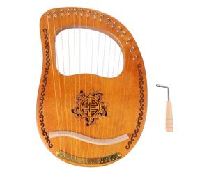 ERSINIAN Lyre Harp, Instrument 16 Strings Lyre Musical Instruments Harp Tuning Tool Small Harp Toy Antique Style Lyre Harp Wooden Harp Wood Harp Hand Harp Portable Panel