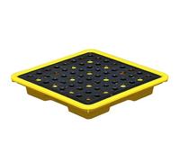 ERSINIAN Oil Tank Spill Tray,Spill Containment Platform, Leak Proof Tray with Flat Top Grating, Static Load 50 KG, Industrial Uses Anti Slip Large Capacity Containment Spill Pallet, Modular
