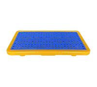 ERSINIAN Oil Tank Spill Tray，Spill Containment Platform, Polyethylene Spill Platform with Flat Grating/Drain Outlet, Modular Factory Garage Leakproof Tray, Anti-Slip Stack Paint Bucket Pall