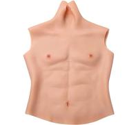 ERSINIAN Realistic Fake Muscle Silicone Male Chest Soft Belly Macho Halloween Props for Cosplay Muscles Suit