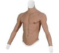 ERSINIAN Silicone Chest Male Suit Fake Belly Realistic Fake Abs with Muscle Arms for Cosplay