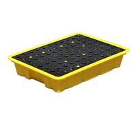 ERSINIAN Spill-Proof Tray Oil Tank Spill Tray,Spill Containment Platform, Leak Proof Tray with Flat Top Grating, Static Load 50 KG, Industrial Uses Anti Slip Large Capacity Containment Spil