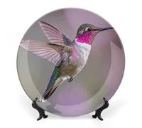 ERSTSNCK - 10 Inch Porcelain Porcelain Wall Hanging Ceramic Plate 10 Inch Boho Style Bone Plate with Stand for Home Art Decor