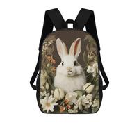 ERSTSNCK A Beautiful White Rabbit Laptop Backpack for Travel Work Cute Bookbag Computer Backpack Casual Daypack