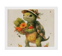 ERSTSNCK A Cartoon Turtle Diamond Painting Kits for Adults 16"x20" 5D Diamond Art Kits for Beginners DIY Full Drill Round Diamonds Gem Art Crafts Painting for Home Wall Decor