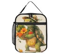 ERSTSNCK A Cartoon Turtle Lunch Bag for Adults Reusable Insulated Lunchbox Leakproof Small Lunch Box Tote for Men & Women Portable Food Cooler Bag for Work, Office, Picnics