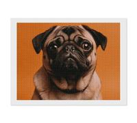 ERSTSNCK A Pug Diamond Painting Kits for Adults 12"x16" 5D Diamond Art Kits for Beginners DIY Full Drill Round Diamonds Gem Art Crafts Painting for Home Wall Decor